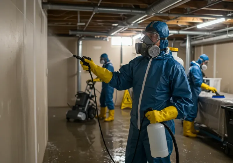 Basement Sanitization and Antimicrobial Treatment process in Bamberg County, SC