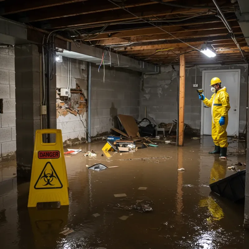 Flooded Basement Electrical Hazard in Bamberg County, SC Property