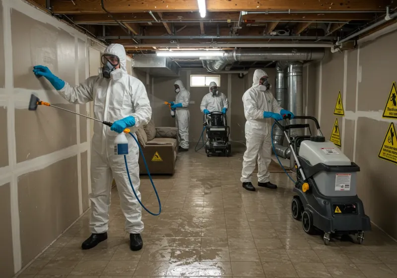 Basement Moisture Removal and Structural Drying process in Bamberg County, SC